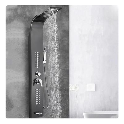 Imagen 2 del producto Columna De Ducha Hidromasaje Negro Acero Inoxidable