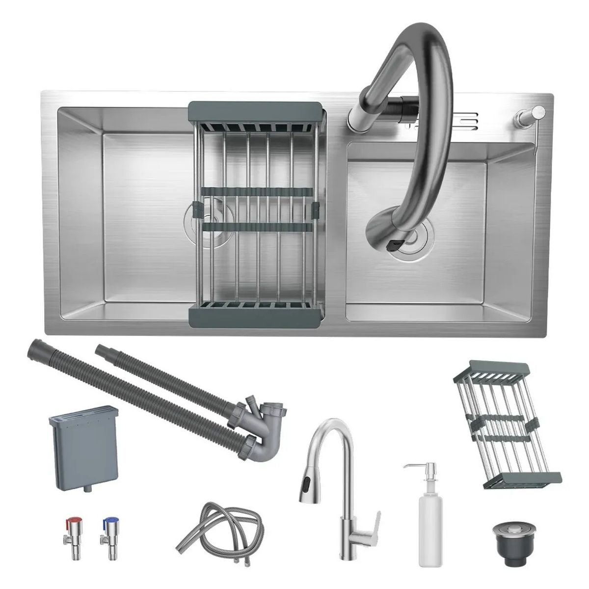 KUANGYE - Lavaplatos 80x45cm Multifuncional Traje Acero Inoxidable