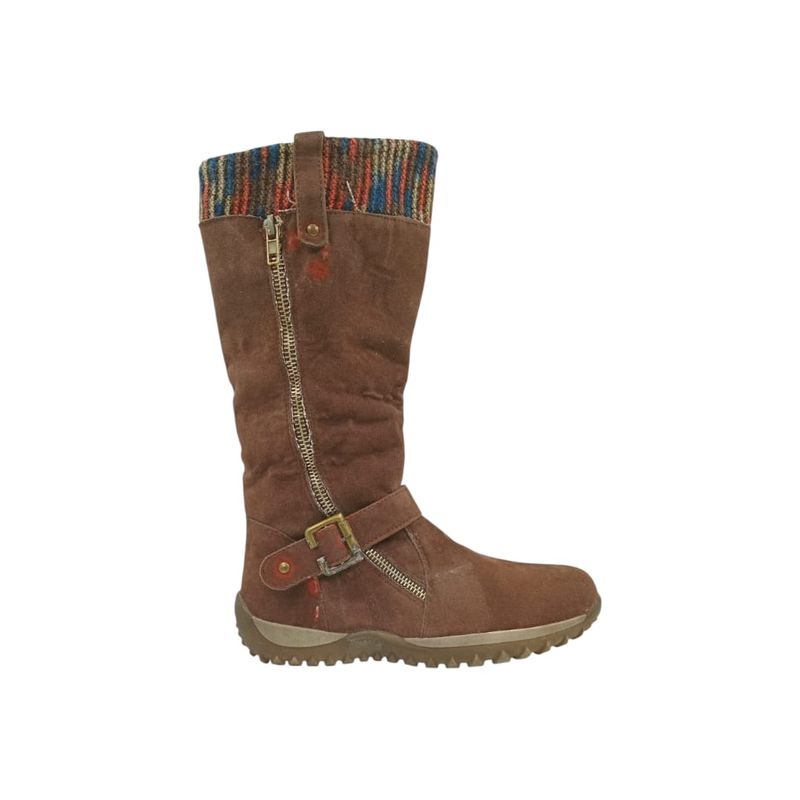 HERIEL - Bota Café Gamuza Mujer