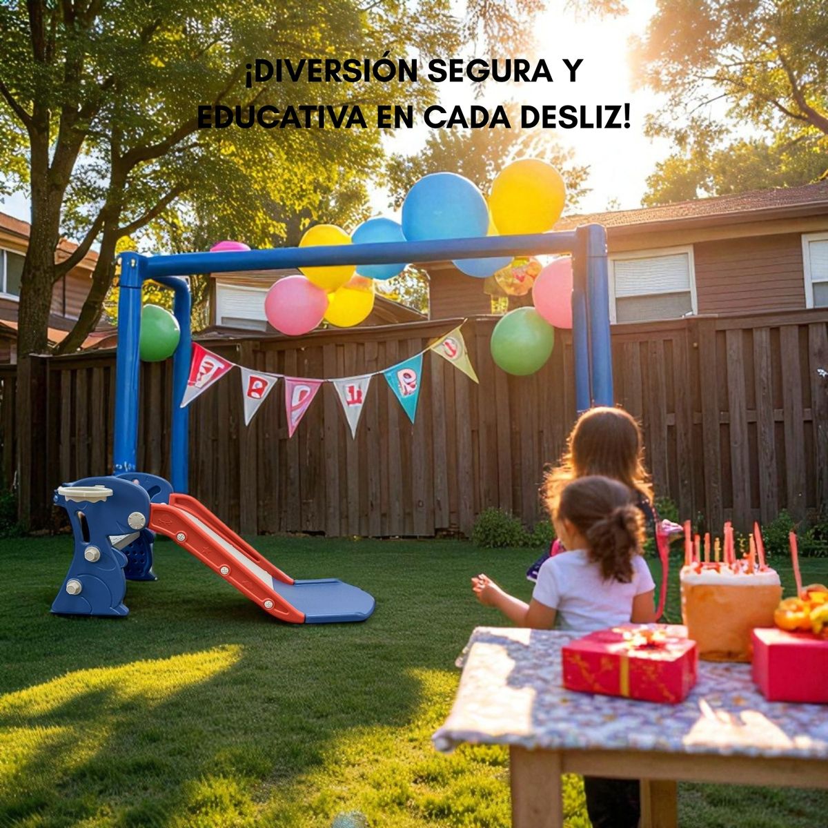 GENERICO - Resbalín Plastico Tobogán Plegable Niños Juego Infantil