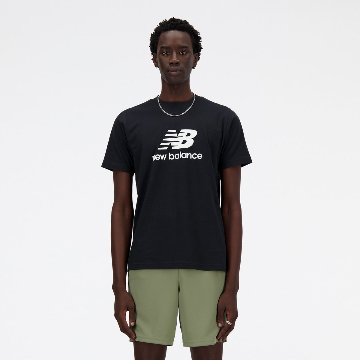 NEW BALANCE - Polera Lifestyle Hombre New Balance Essentials Negra