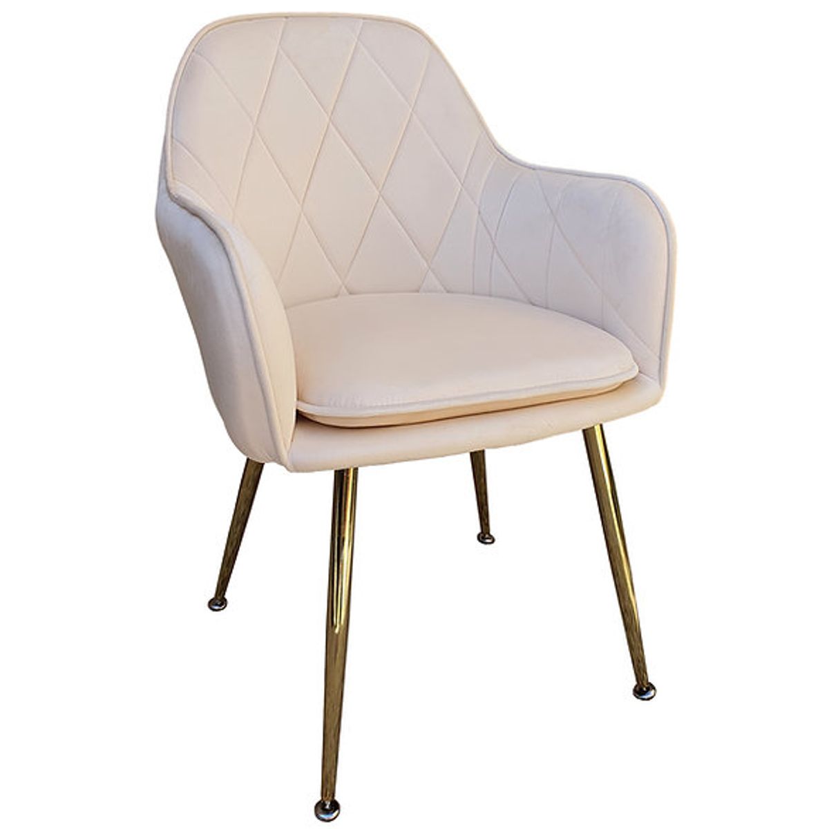 HABITA2 CHILE - SITIAL POLTRONA BEIGE LUX PATAS DORADAS