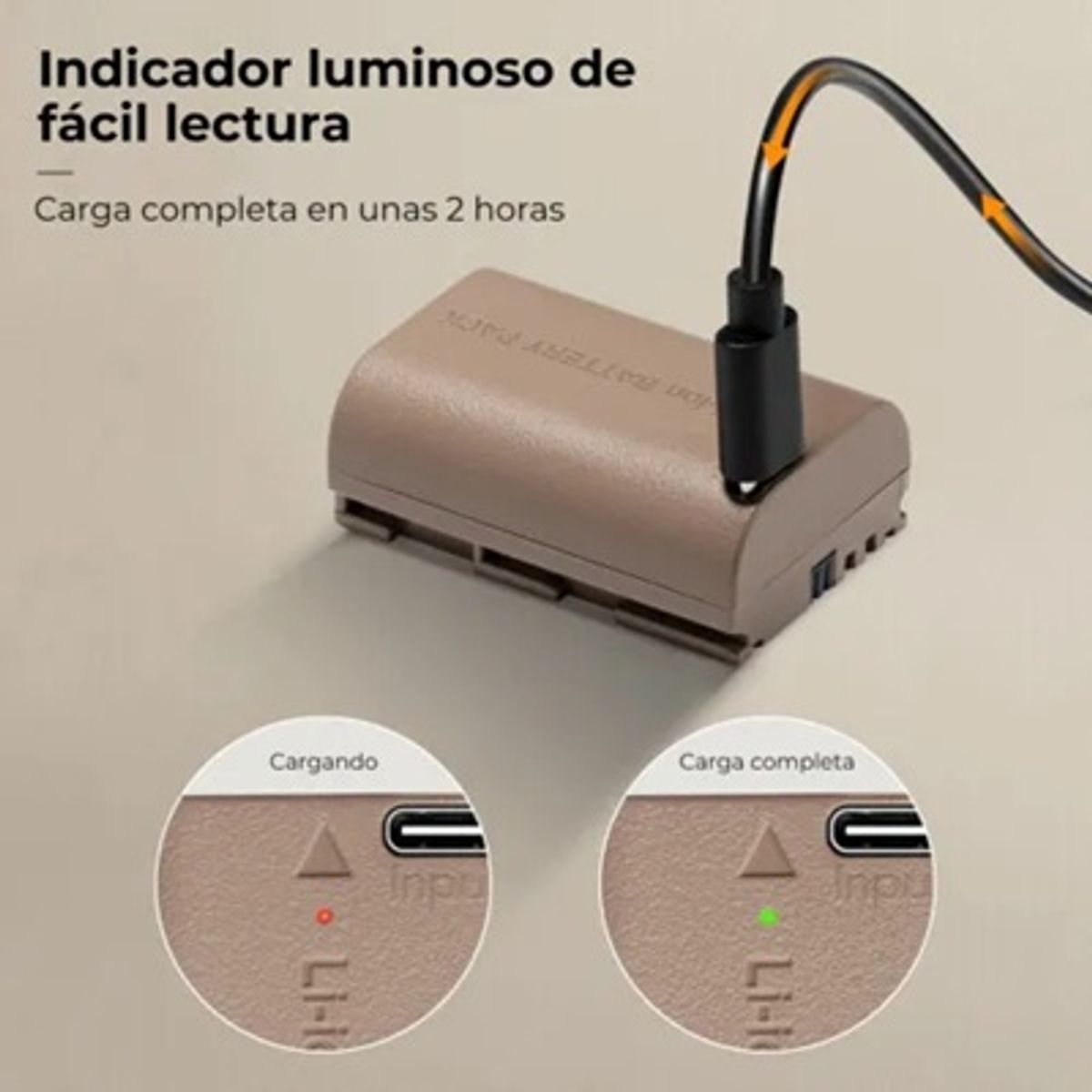 GENERICO - BATERÍA USB-C KF CONCEPT LP-E6NH CANON 2250 MAH