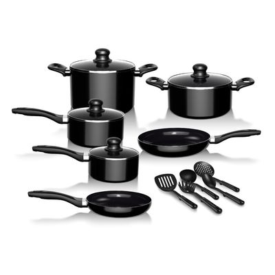 Imagen 2 del producto Batería de Cocina 15Pzas Omni Aluminio Antiadherente Negro