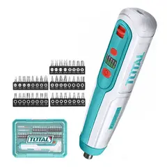 TOTAL TOOLS - Destornillador Atornillador Tipo Lapiz 4v + 42pcs Total