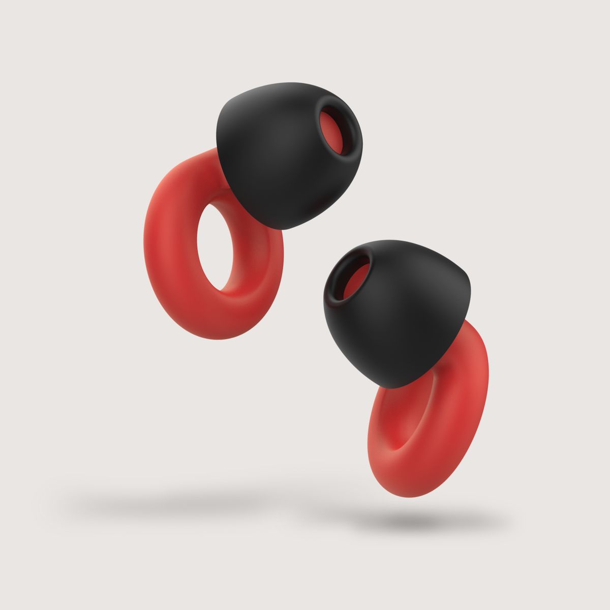 HYPNOS - Tapones para Oídos Reutilizables e Hipoalergénicos Silicona 30 db Rojo