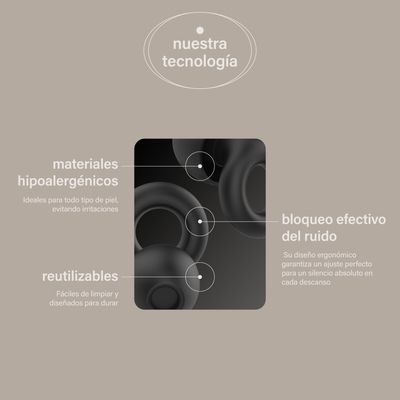 Imagen 2 del producto Tapones para Oídos Reutilizables e Hipoalergénicos Silicona 30 db