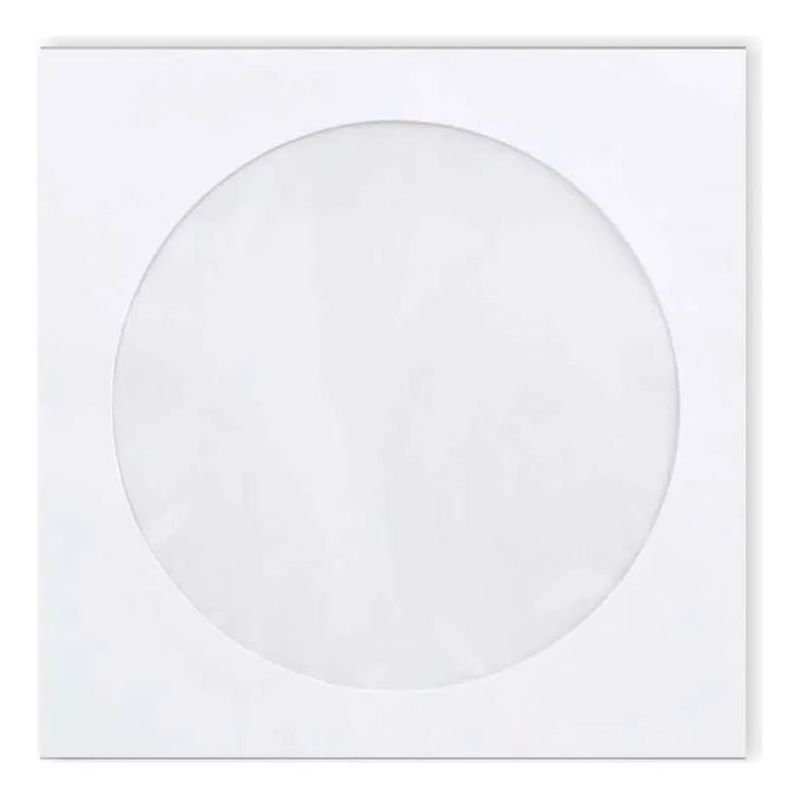 GENERICO - Sobres De Papel Para DVD, CD, Blu-ray Pack 100 Unidades Con Ventana