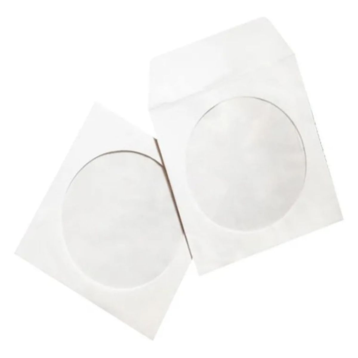 GENERICO - Sobres De Papel Para DVD, CD, Blu-ray Pack 100 Unidades Con Ventana