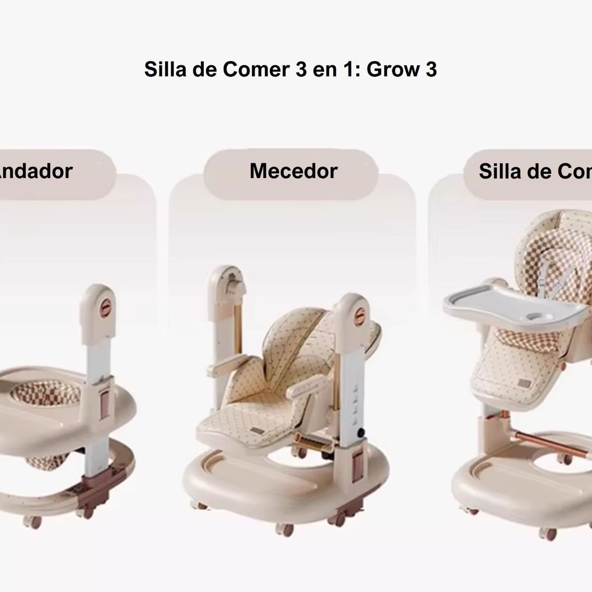VOYAGE - Silla de Comer Grow 3 Grey