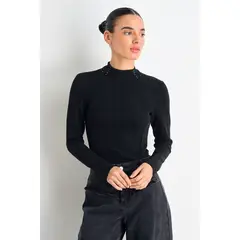 IO - Polera Manga Larga Mujer Negro