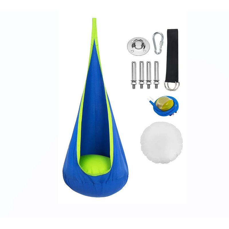 GENERICO - Columpio Elástico Sensorial Hamaca Niños Interior Y Exterior Color Azul