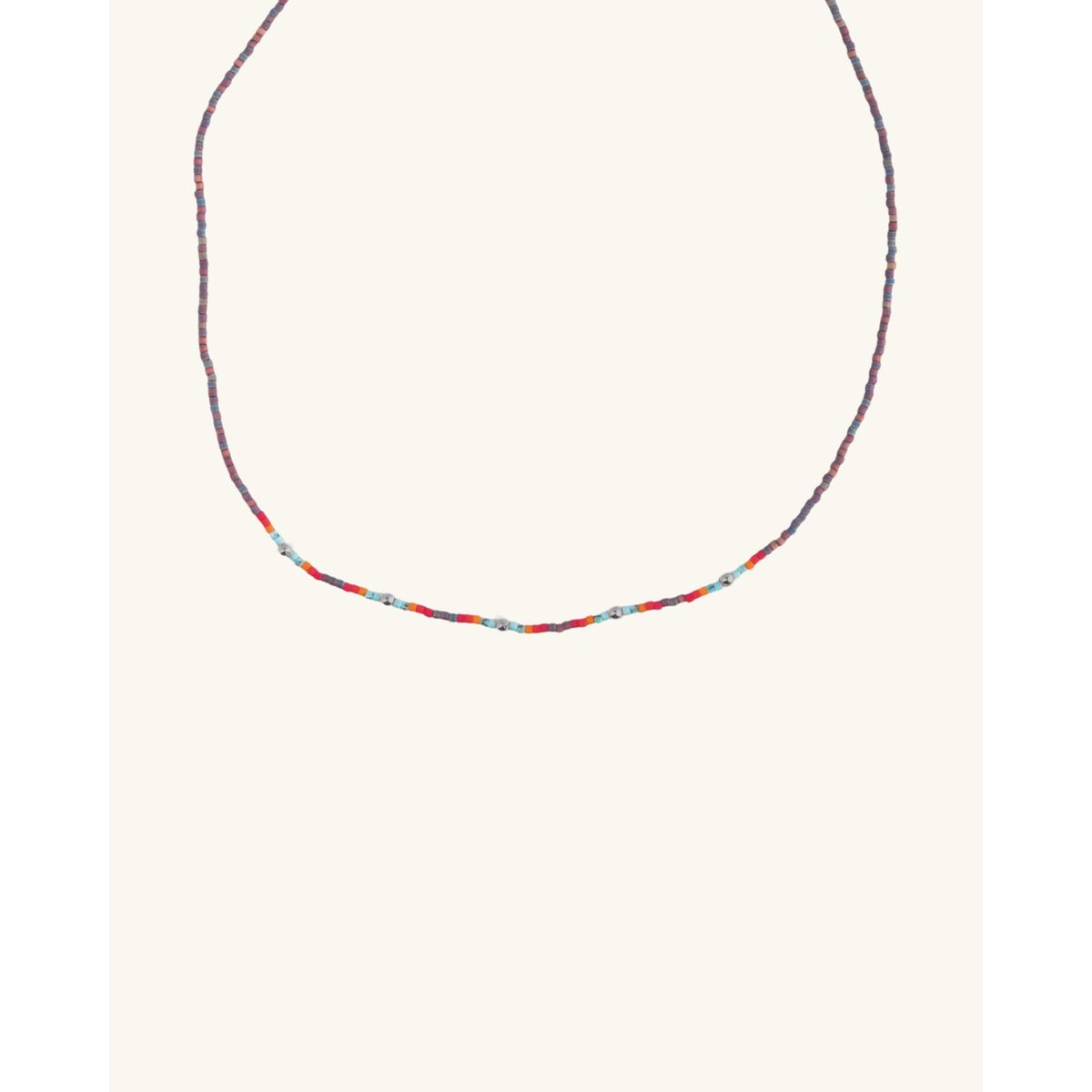 ZAZU - Choker Aki con Mostacillas de Plata