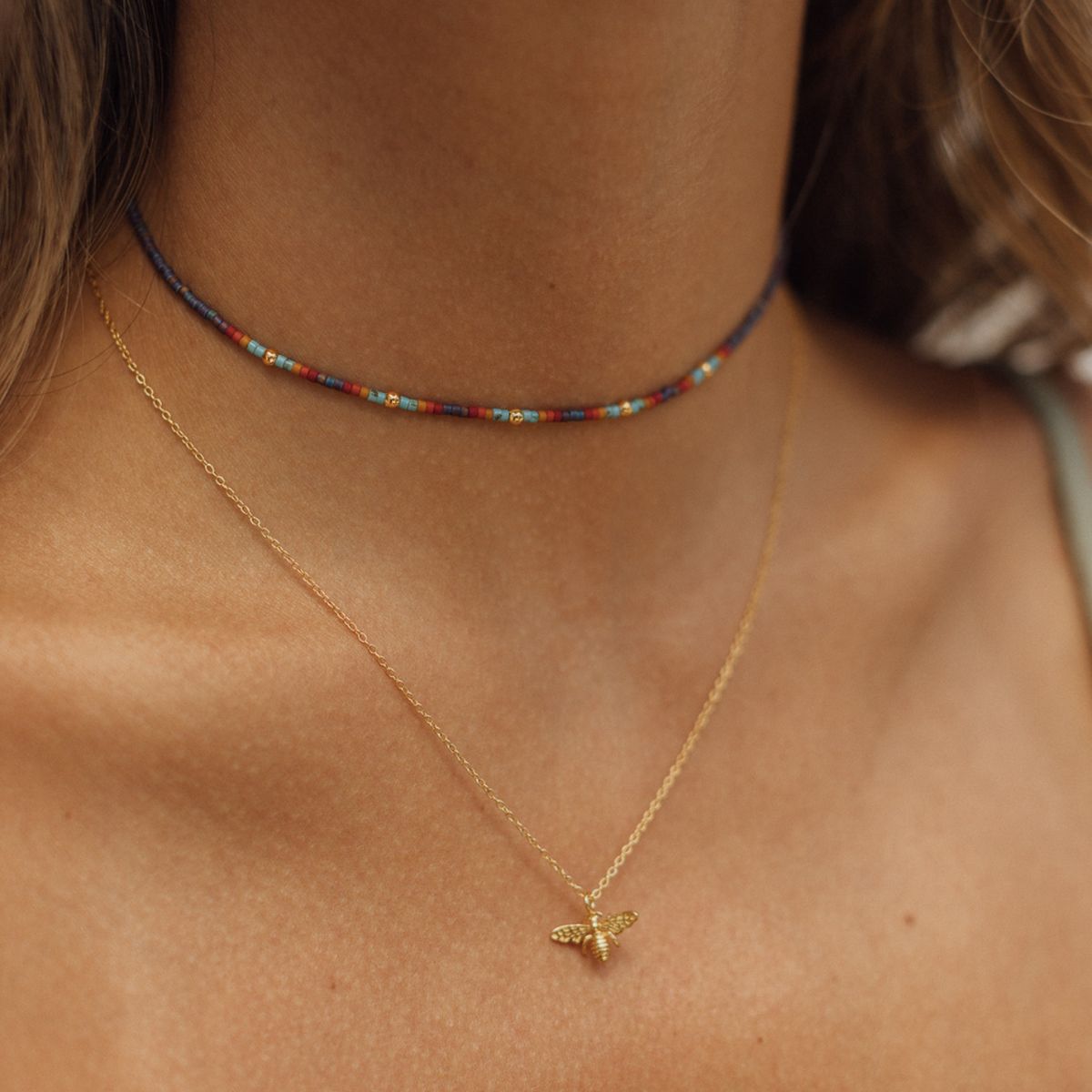 ZAZU - Choker Aki con Mostacillas de Plata