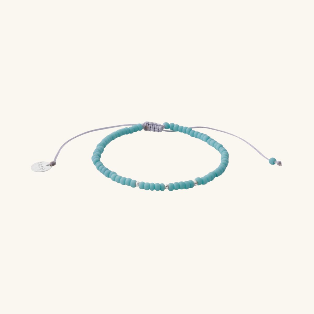 ZAZU - Pulsera Candy Turquesa con Mostacillas de Plata