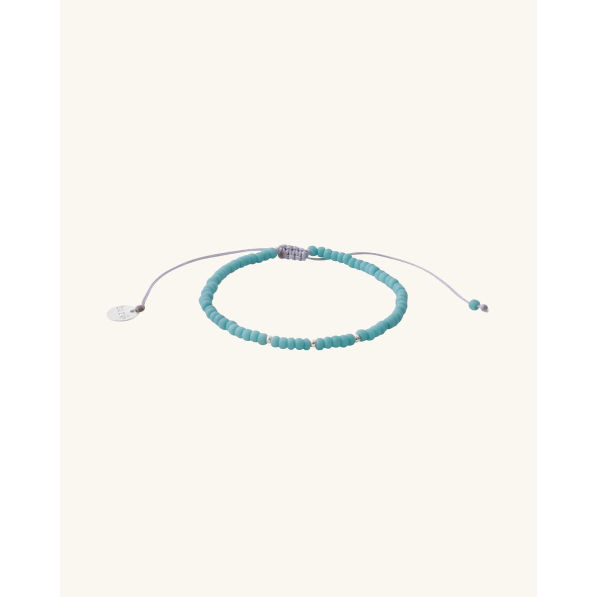 ZAZU - Pulsera Candy Turquesa con Mostacillas de Plata