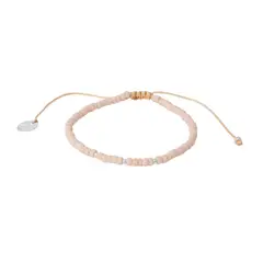 ZAZU - Pulsera Candy Crema con Mostacillas de Plata