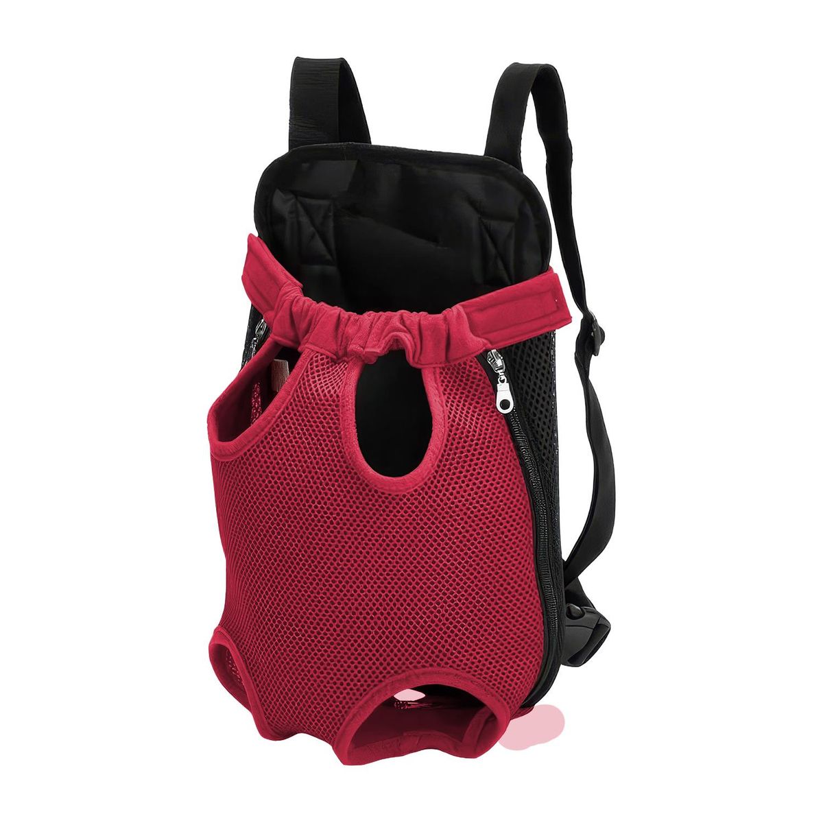 PUPU SHOP - BOLSO CANGURO MORRAL TRANSPORTE MASCOTA - Rojo - M