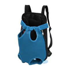 PUPU SHOP - BOLSO CANGURO MORRAL TRANSPORTE MASCOTA - Azul - M