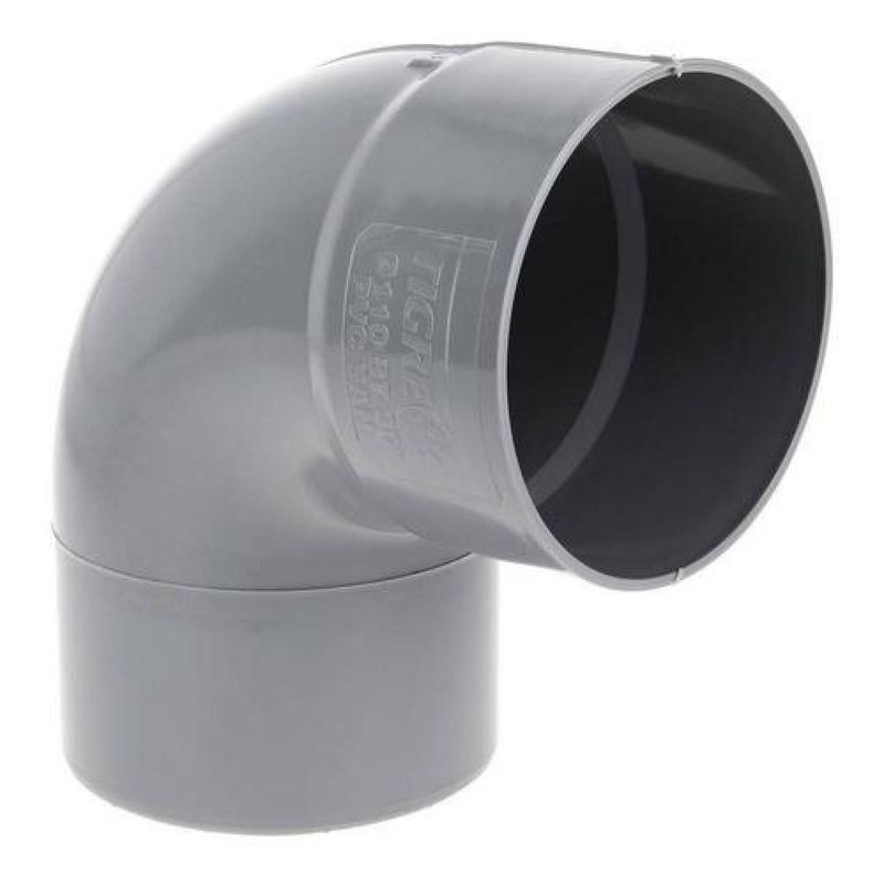 GENERICO - Codo Pvc Sanitario 110mm  90 Grados Gris Petroflex - Multicolor