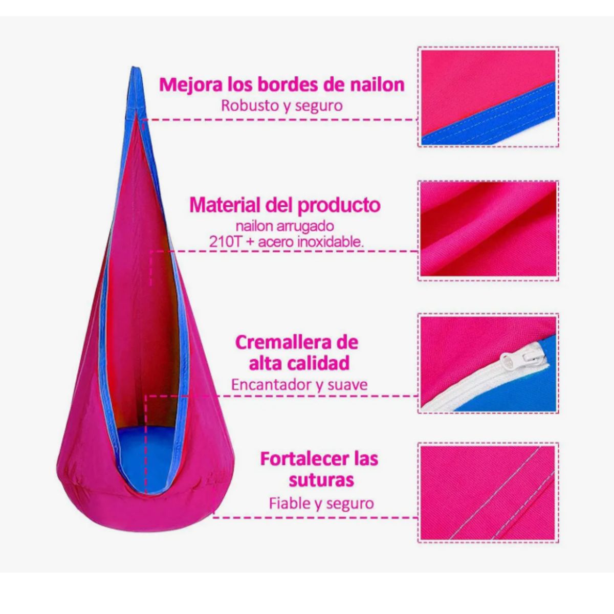 GENERICO - Columpio Elástico Sensorial Hamaca Niños Interior Y Exterior