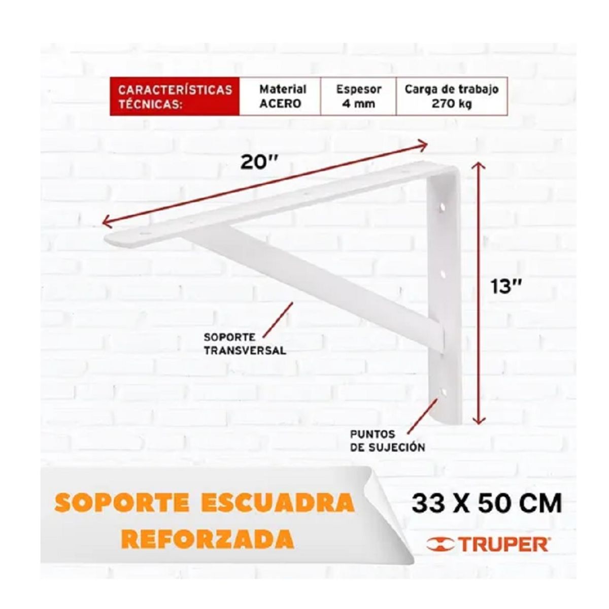 TRUPER - ESCUADRA REFORZADA TRUPER 13X20 MER-20B