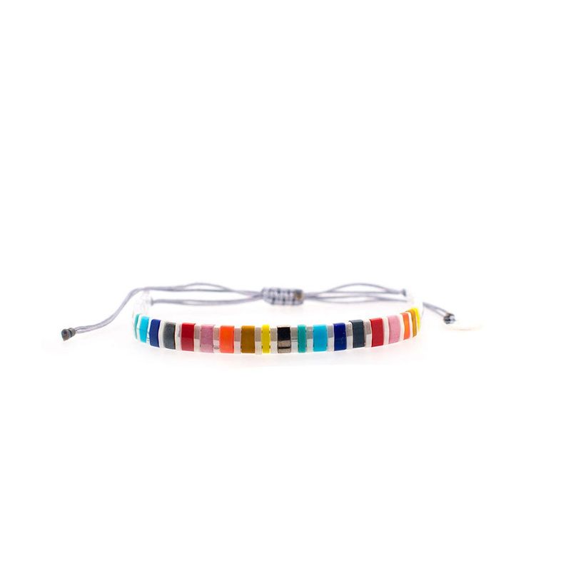 ZAZU - Fita Blanca Arcoiris y Plateado