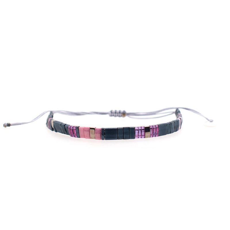 ZAZU - Pulsera Fita Acero y Lila
