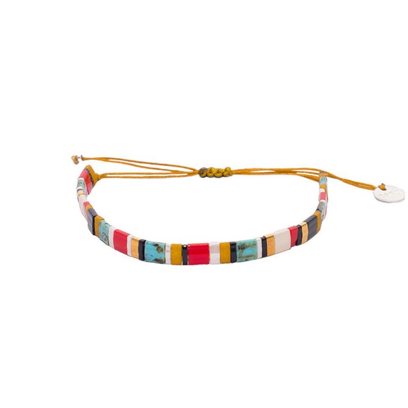 ZAZU - Pulsera Fita Mostaza y Roja