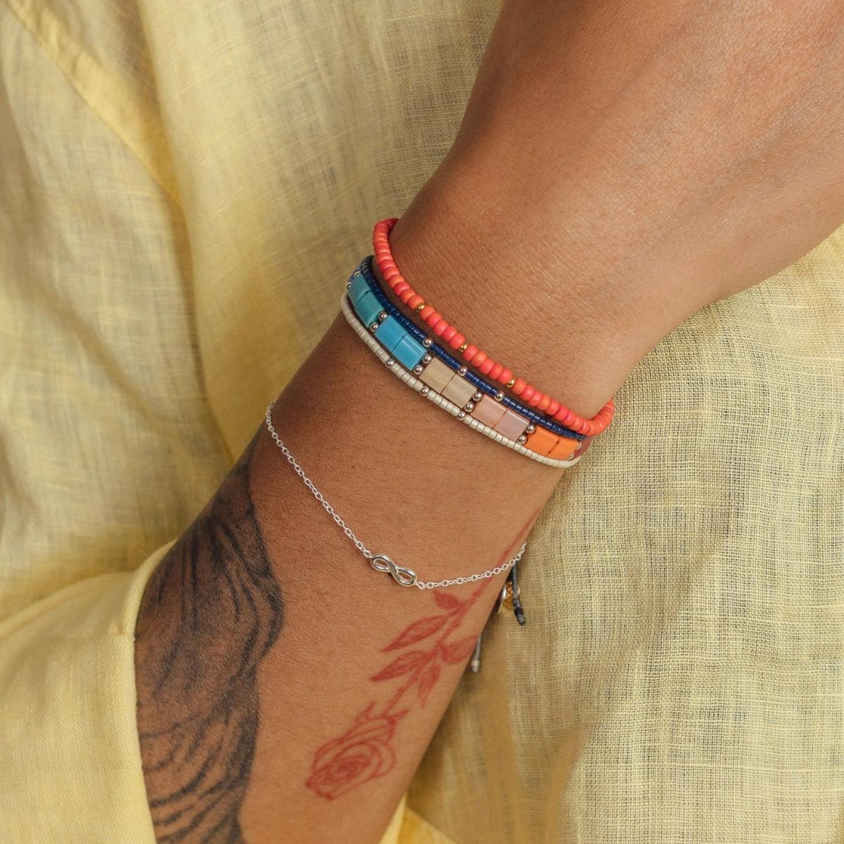 ZAZU - Fita ColorFull con Mostacillas de Plata