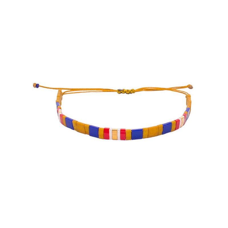 ZAZU - Pulsera Fita Mostaza Y Azul
