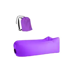 GENERICO - Sofá Sillón Inflable Tumbona Cojín Banano Camping Aire Playa - Azul