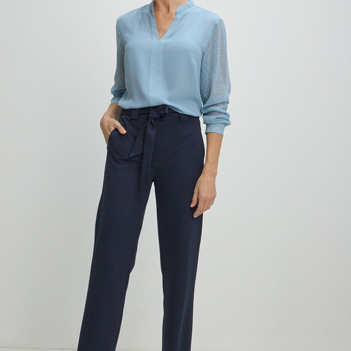 MA GRIFFE - Pantalon Mujer Azul Magriffe