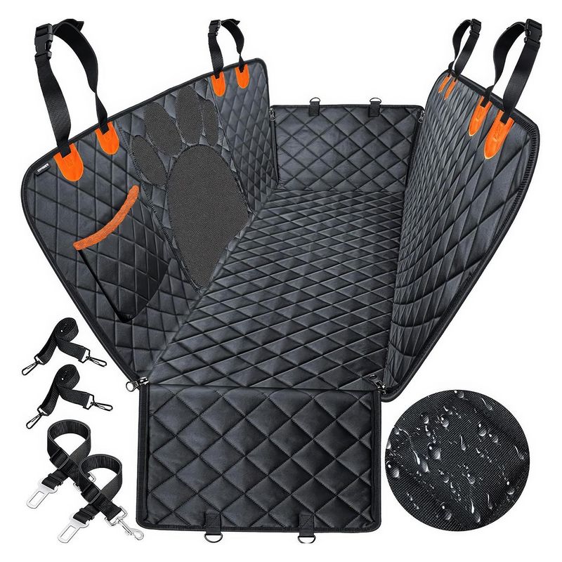 PUPU SHOP - LONA MANTA PROTECTORA CUBREASIENTO PARA PERROS 137X147CM - Naranja