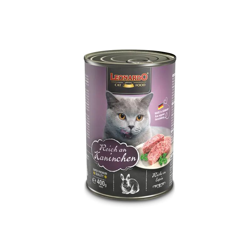 CAT FOOD LEONARDO - Leonardo Alimento Lata Conejo 400gr