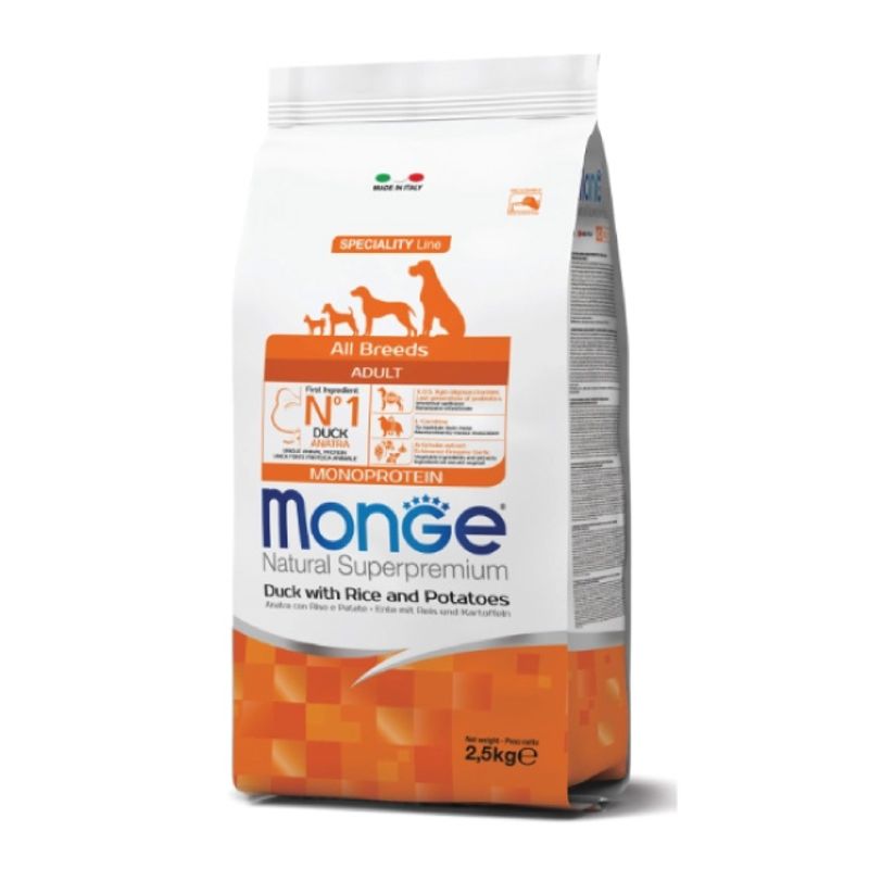 MONGE - Monge Premium Alimento Perro All Breeds Duck 2.5Kg