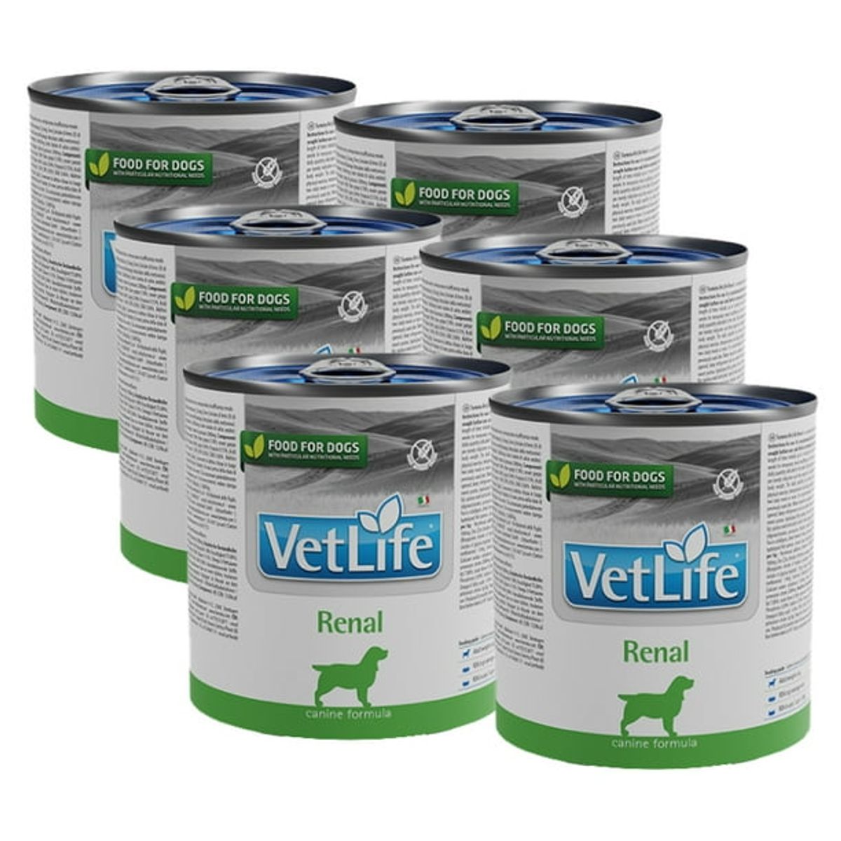 VETLIFE - Alimento Lata Vet Life Renal Perro Pack x 6 Latas 300gr