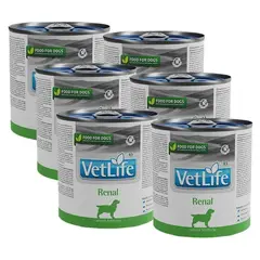 VETLIFE - Vet Life Lata Alimento Renal Perro Pack x 6 Latas 300gr