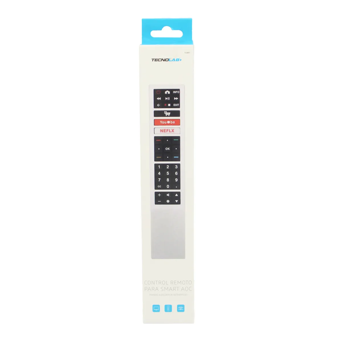 TECNOLAB - Control Remoto TV Compatible Para AOC Smart TV - PS