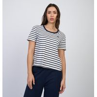 POLERA MUJER LORENZA RAYAS/AZUL
