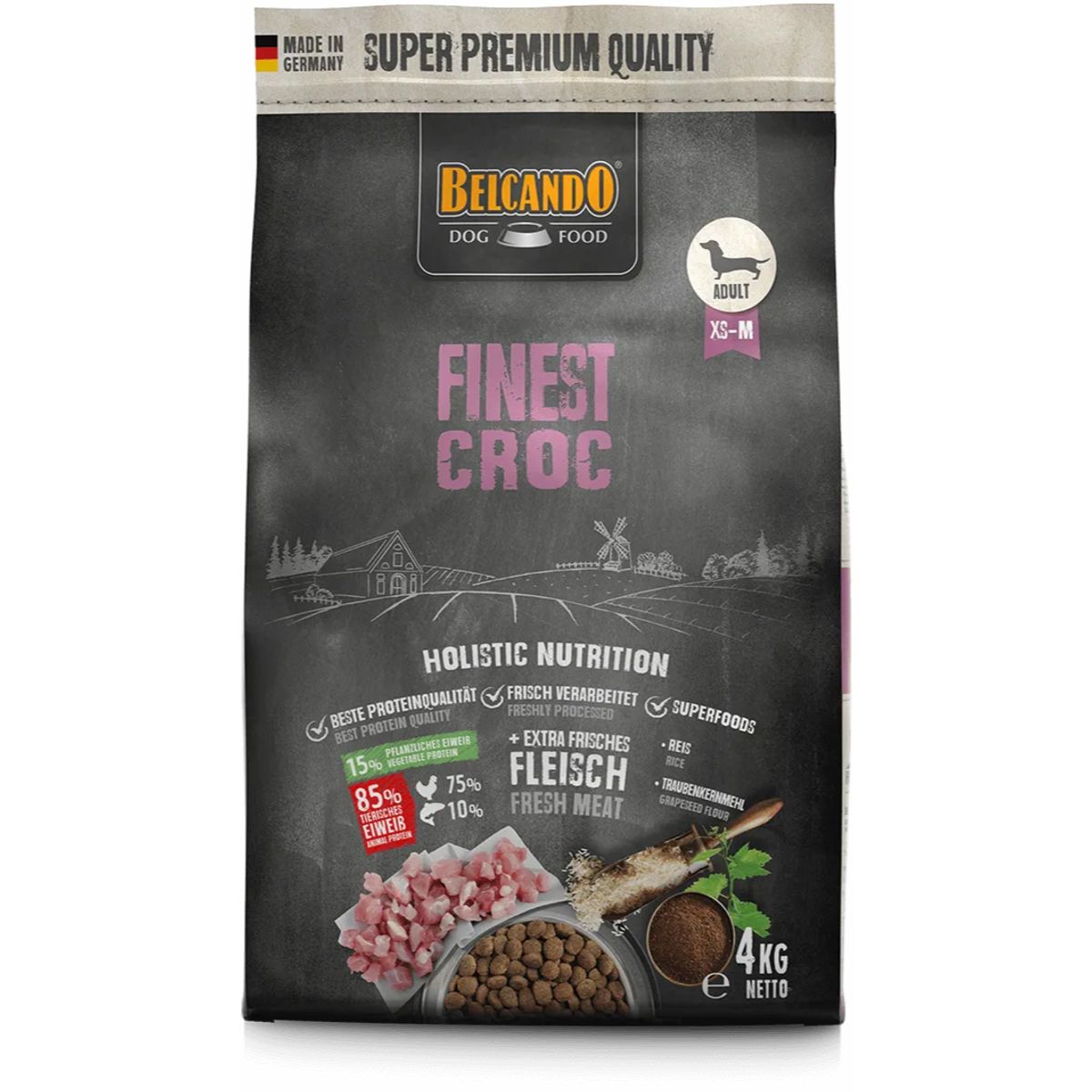 BELCANDO - Alimento Belcando Finest Croc Perro 4Kg