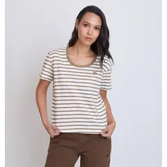 ELLESSE - POLERA MUJER LORENZA RAYAS/CAFÉ