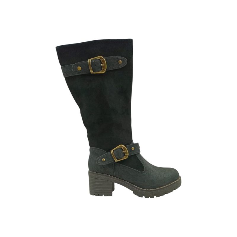 HERIEL - Bota Negra Baja Mujer
