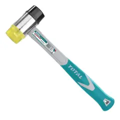 TOTAL TOOLS - Martillo Suave Doble Cara Cabeza Goma Plástico 40mm Total