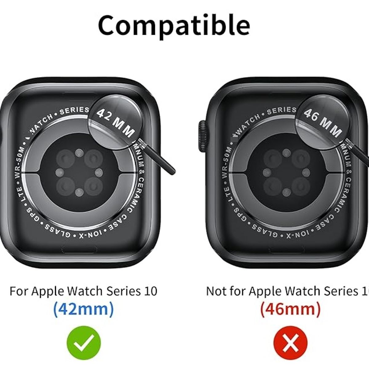 GENERICO - Protector Carcasa Slim Para Apple Watch 42mm Serie 11 / S10 - Oro Rosa