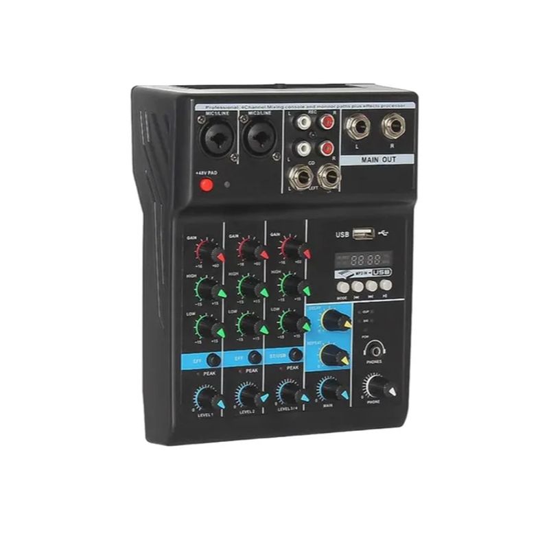GENERICO - Mezclador De Audio De 4 Canales Sistema De Consola De Mezcla