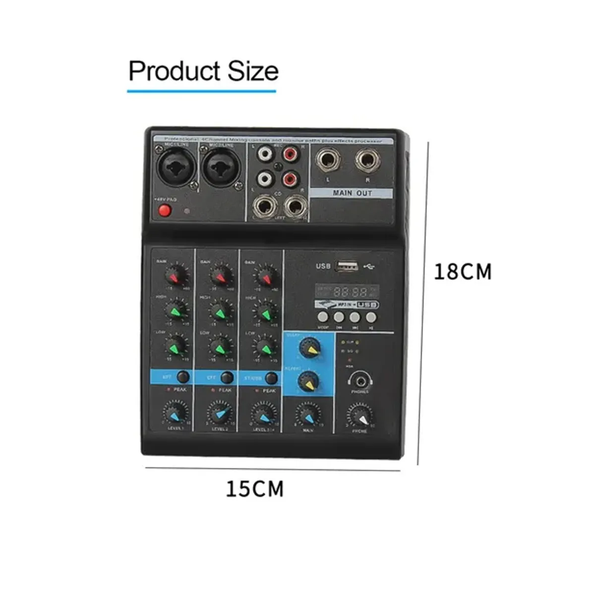 GENERICO - Mezclador De Audio De 4 Canales Sistema De Consola De Mezcla
