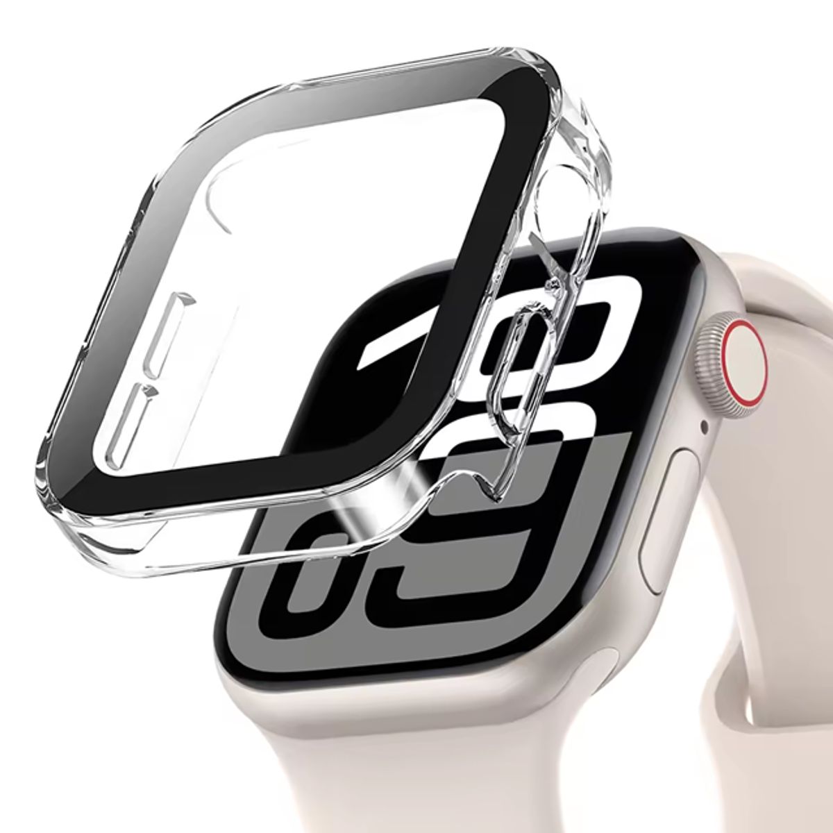 GENERICO - Protector Carcasa Slim Para Apple Watch 42mm Serie 11 / S10 - Transparente