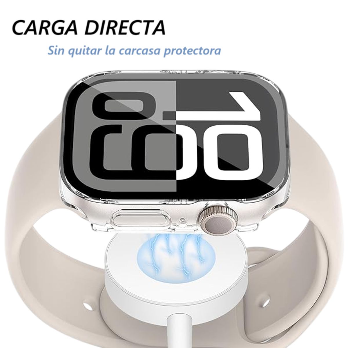 GENERICO - Protector Carcasa Slim Para Apple Watch 42mm Serie 11 / S10 - Transparente