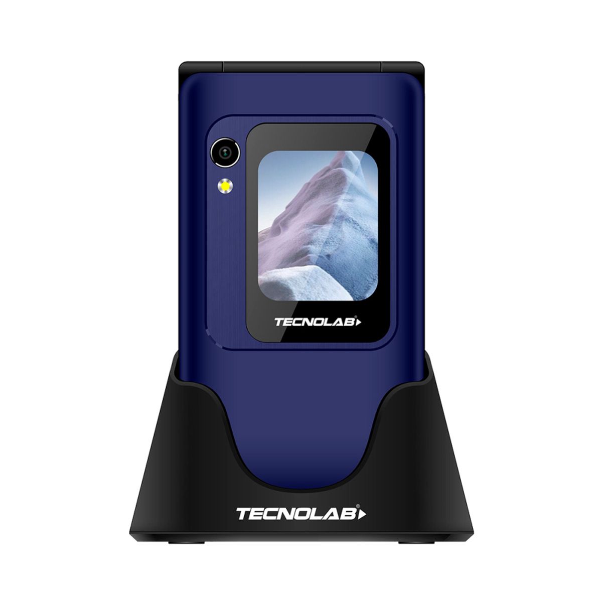 TECNOLAB - Tecnolab Celular Azul Senior 4G Doble Pantallla 2.8